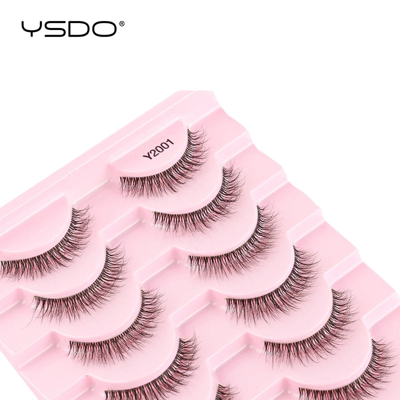 YSDO Half Eyelashes 3/10 pairs Natural Full False Eyelashes 3d Lashes  Cat Eye Fake Eyelashes Extension Faux Cils Makeup Tools Halalzen