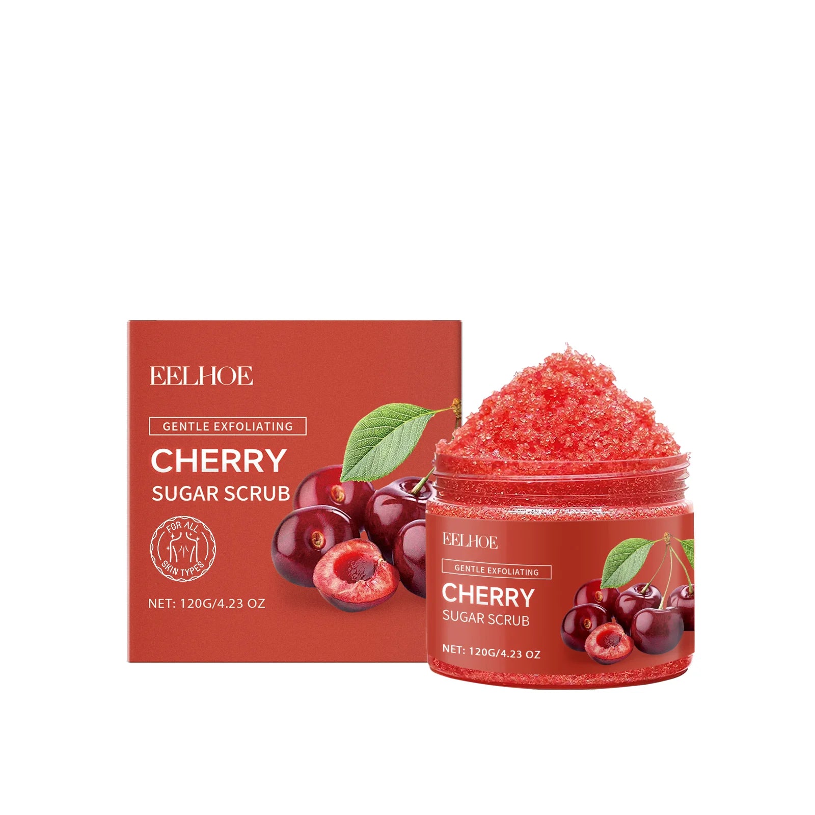 EELHOE Body Scrub Dead Skin Removal Smoothing Skin Brightening Deep Moisturizing Natural Ingredients Mild Exfoliating Scrub 120g
