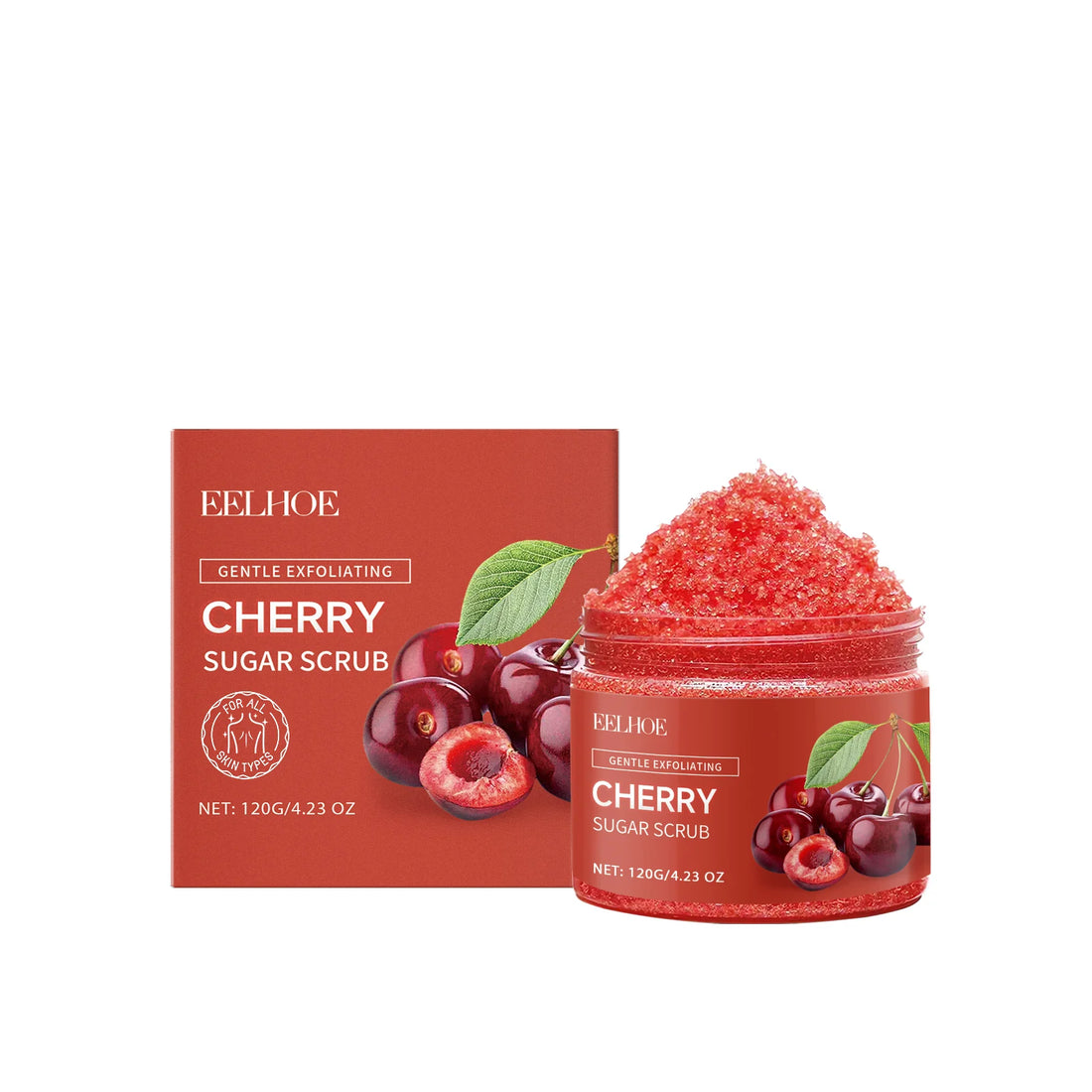 EELHOE Body Scrub Dead Skin Removal Smoothing Skin Brightening Deep Moisturizing Natural Ingredients Mild Exfoliating Scrub 120g