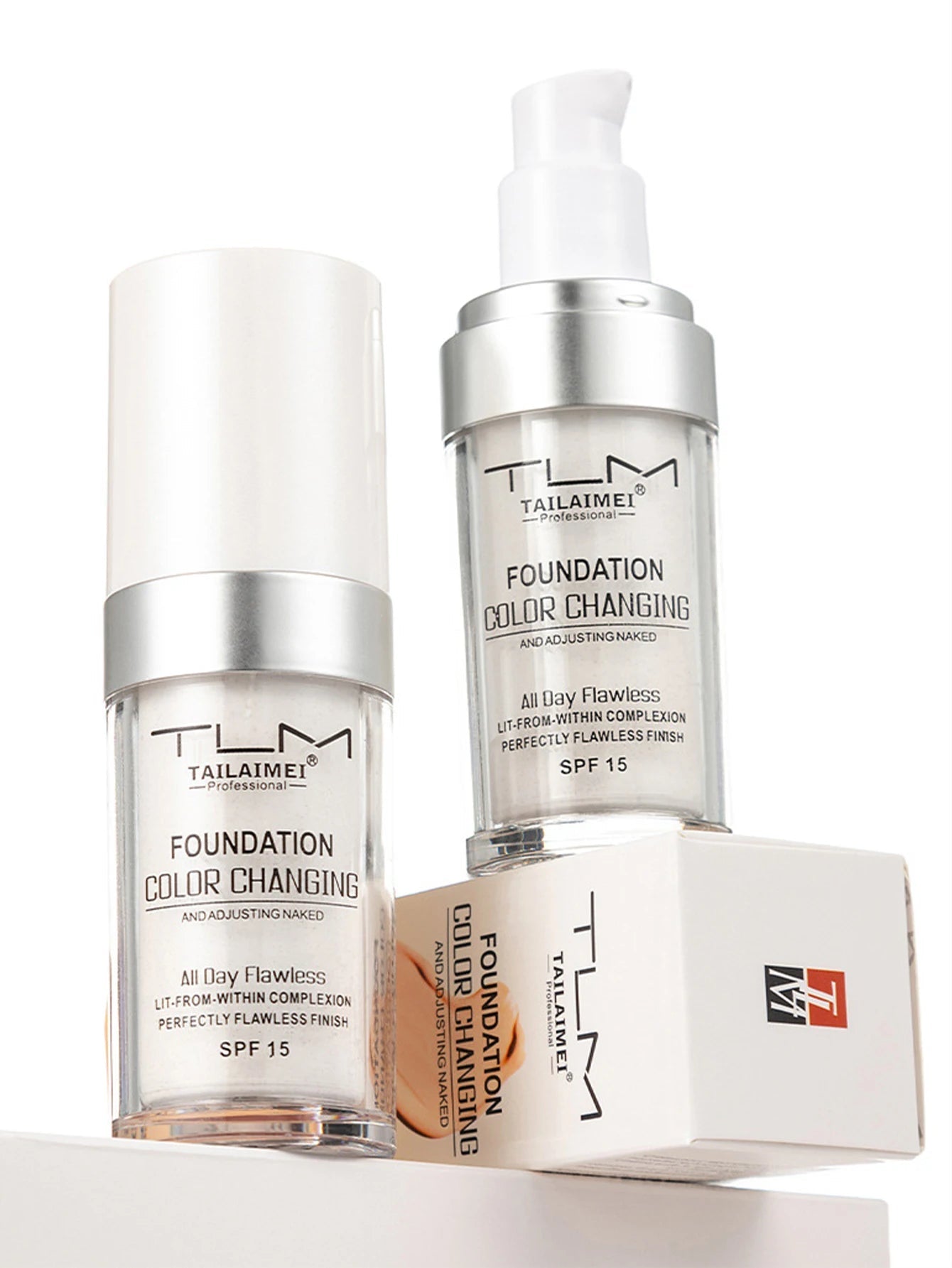 Warm Change liquid foundation sunscreen lasting oil control easy to apply makeup waterproof portable Halalzen