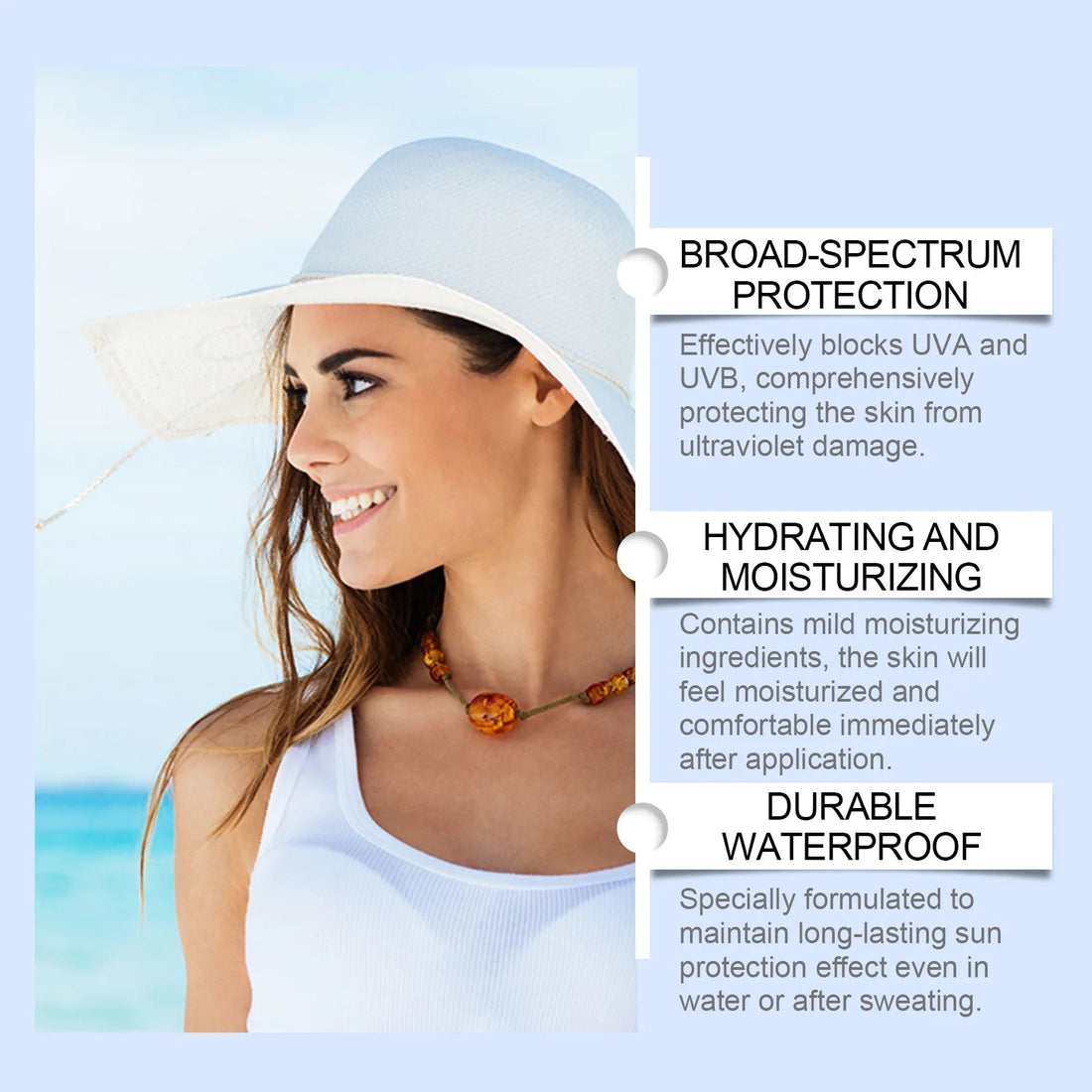 Jaysuing Skincare Sunscreen SPF 50+ Uv Protective Deep Moisturizing Anti Oxidant Non Greasy Waterproof Sunblock Stick Beauty Halalzen