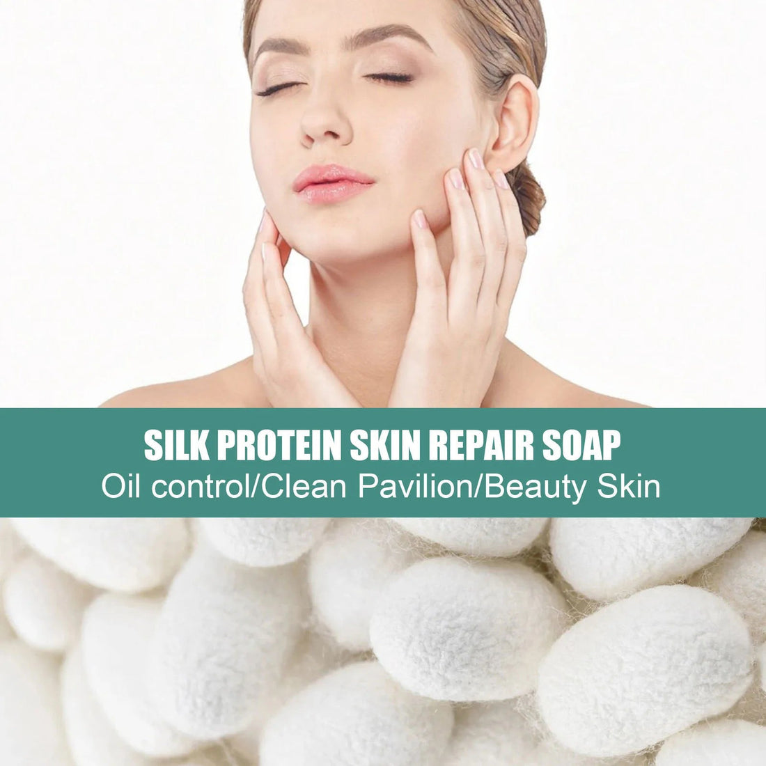 Goat Milk Soap Silk Protein Skin Repair Soap Deep Cleaning Face Wash Face Purifying Mask Oil Control Skin Care Moisturizing Soap Halalzen