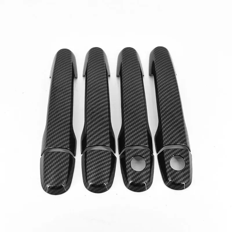 For Toyota VIOS 2002 - 2017 XP40 XP90 XP150 Belta Chrome Carbon Fiber Car Door Handle Cover Trim Car Styling Accessories