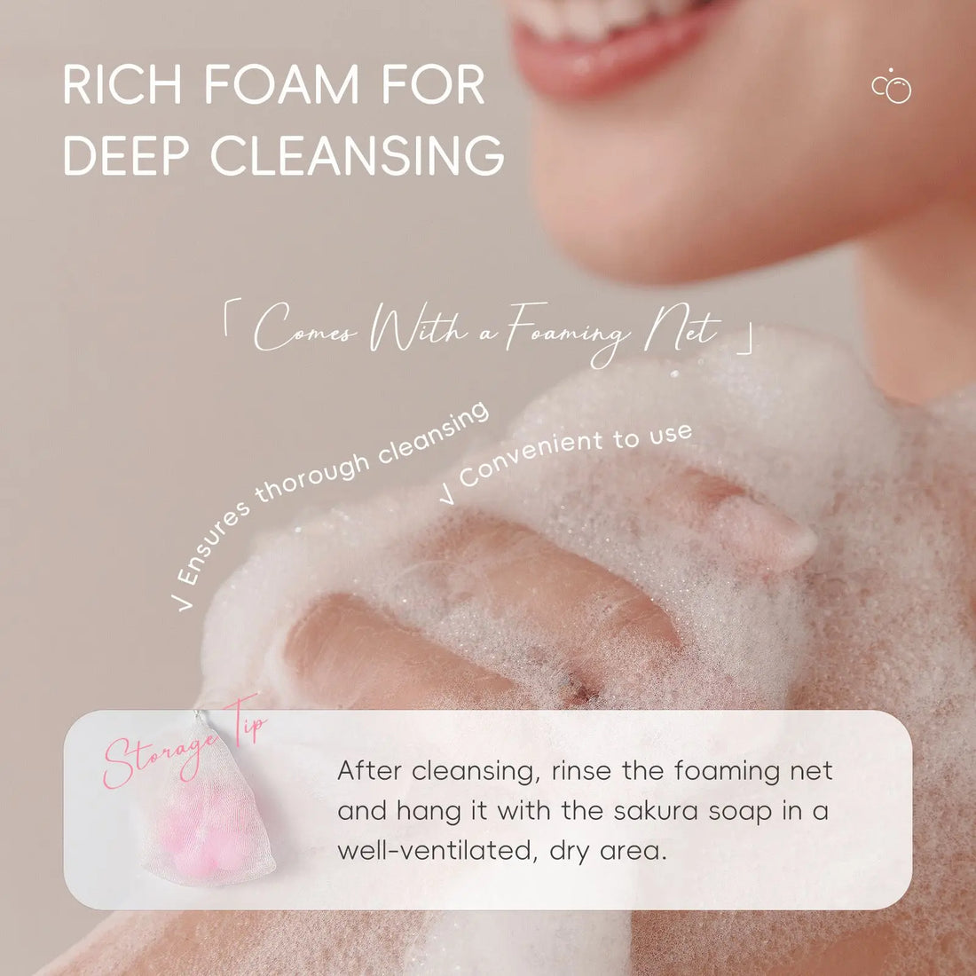 LAIKOU Sakura Facial Soap Face Wash Foam Facial Cleanser Moisturizing Whole Body Bathing Handmade Soap