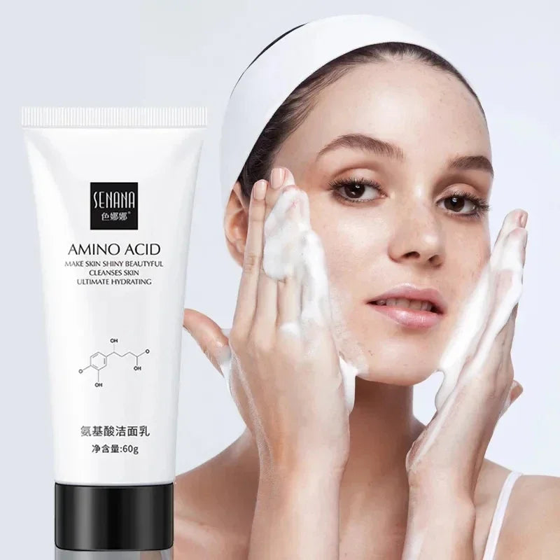 Nicotinamide Amino Acid Face Cleanser Facial Scrub Cleansing Acne Oil Control Blackhead Remover Shrink Pores Skin Care Halalzen