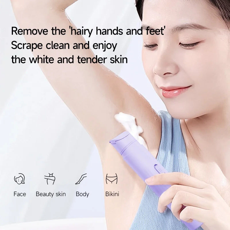 Electric Shaver for Women, Waterproof Shaving Device for Leg Underarm Bikini Pubic Area Whole,Wet&Dry Use Body Skin Care