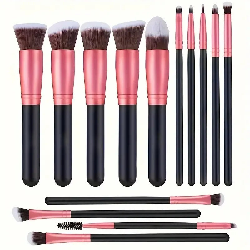14PCS Makeup Brushes Set Professional Foundation Eye Shadow Concealers Blending Blush Brush Kabuki Soft Fluffy Women Beauty Tool Halalzen