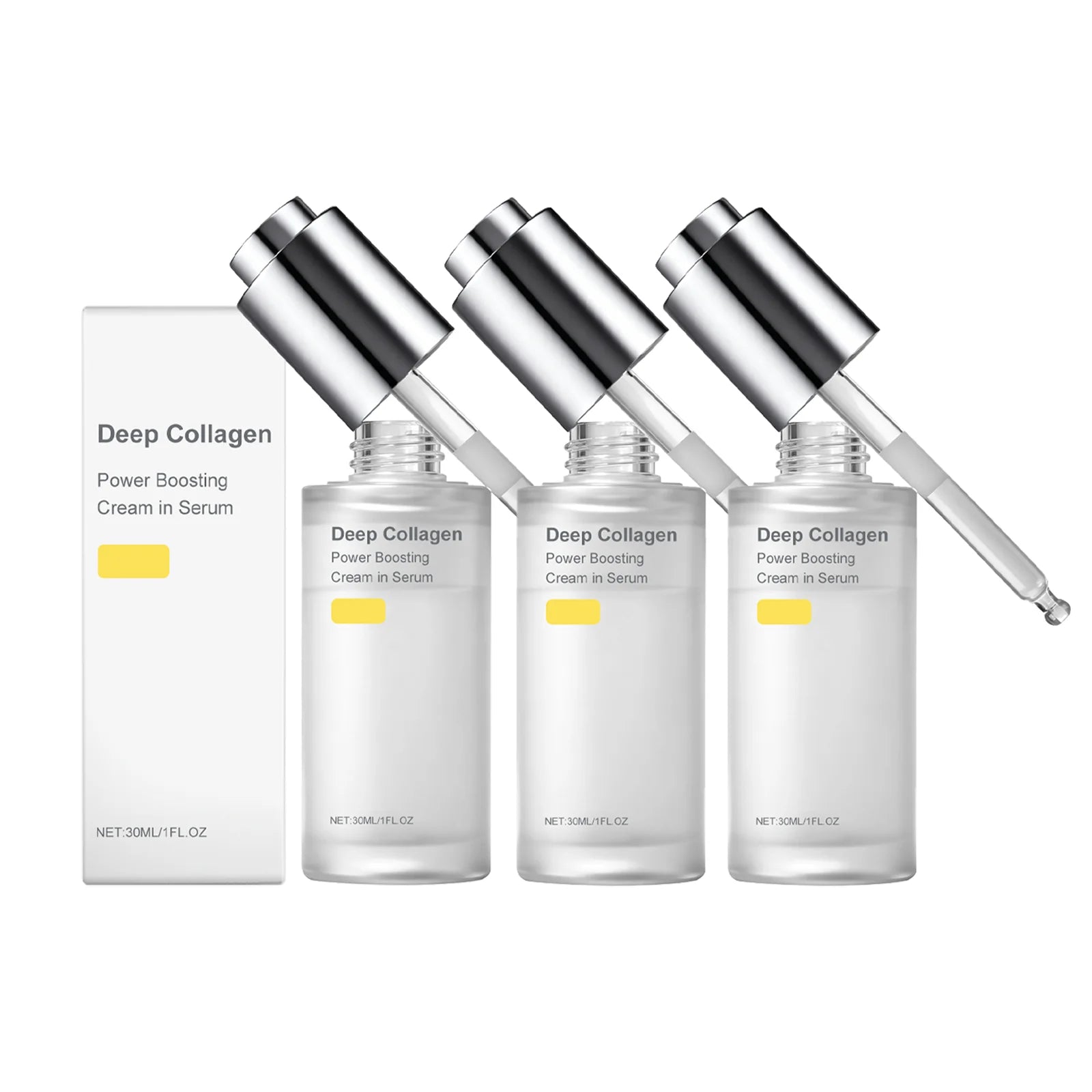 Deep Collagen Power Boosting Serum for Hydrating Moisturizing Improves Skin Elasticity Smooths Fine Lines Daily Facial Care