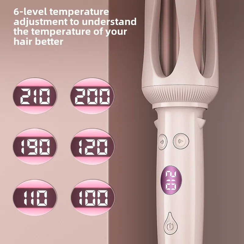 Advanced Hair Curling Iron New Hair Curler with LED Display Anti-Tangle & Auto-Off Protable Curling Wand for Home and Travel Use Halalzen