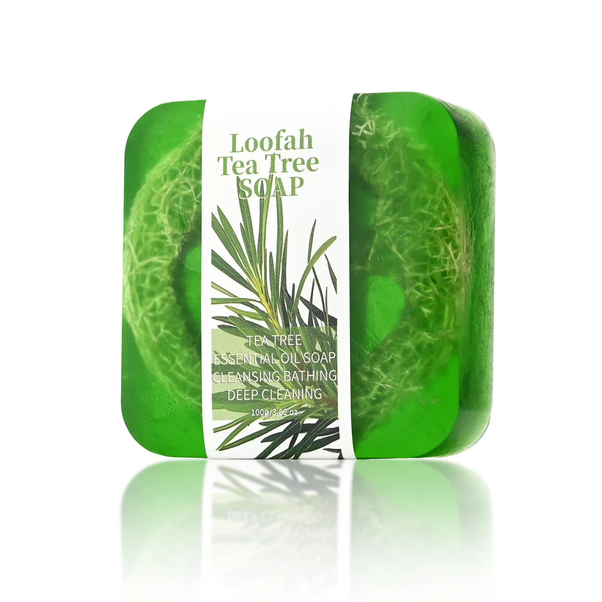 S+100g Tea Tree Loofah Soap Adult Glycerol Herbal Natural Silk Melon Moisturizing Whitening Facial Cleanser Body Bath Cleaning S Halalzen