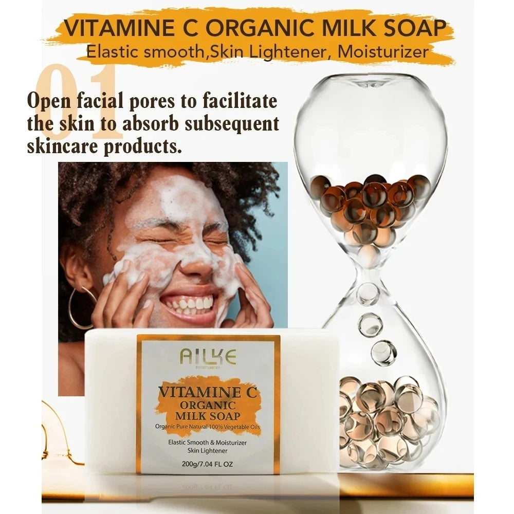 AILKE Lightening Body Cream, With Vitamin C, Hyaluronic Acid, Shea Butter, Reduce Black Spots, Even Skin Tone, Hydration Lotion