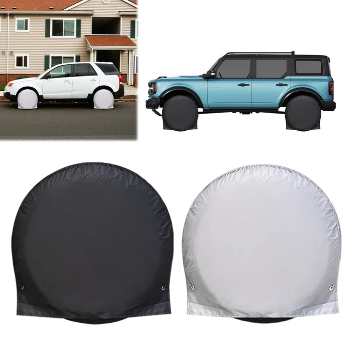 Spare Tire Cover Waterproof Automotive Wheel Protector UV Resistant Auto Tire Cover for Sun Rain Snow Tyre Protection