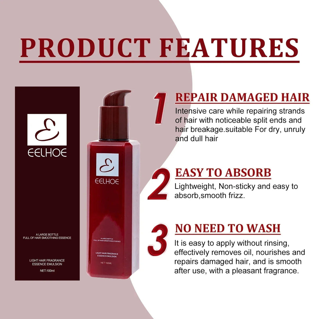 Hair Conditioner Essence Moisturizing Soften Repair Hair Mask Smoothing Treatment for Damaged Dry Curly Frizzy Hair Care Halalzen