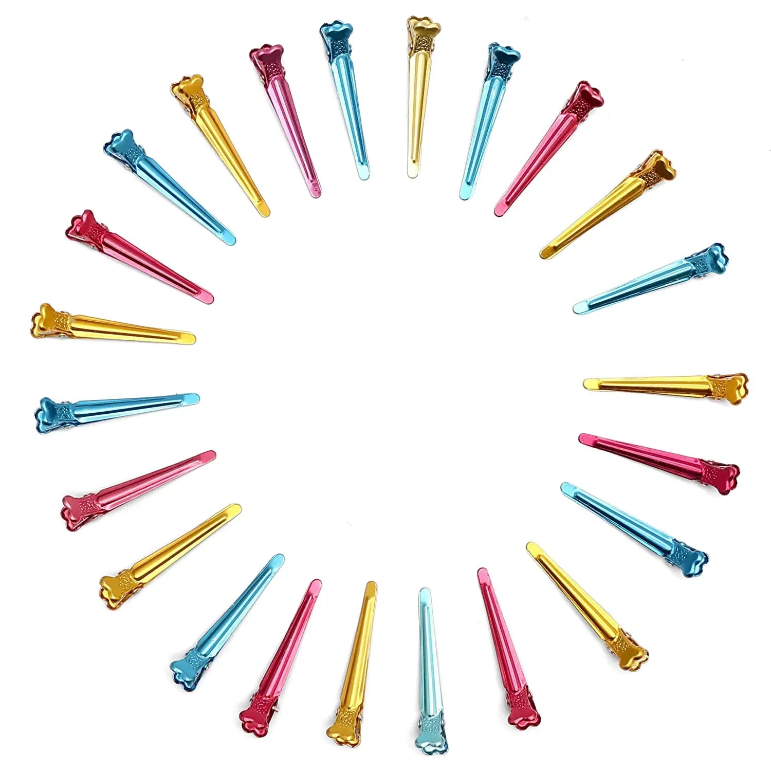 50PCS Hair Clips Hairdressing Clamps Claws Section Clips Barber Hair Styling Tools DIY Colorful Metal Hairpins Headwear Supplies