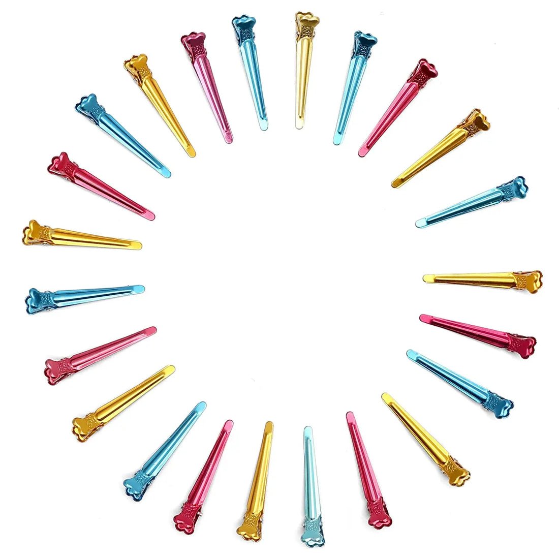 50PCS Hair Clips Hairdressing Clamps Claws Section Clips Barber Hair Styling Tools DIY Colorful Metal Hairpins Headwear Supplies