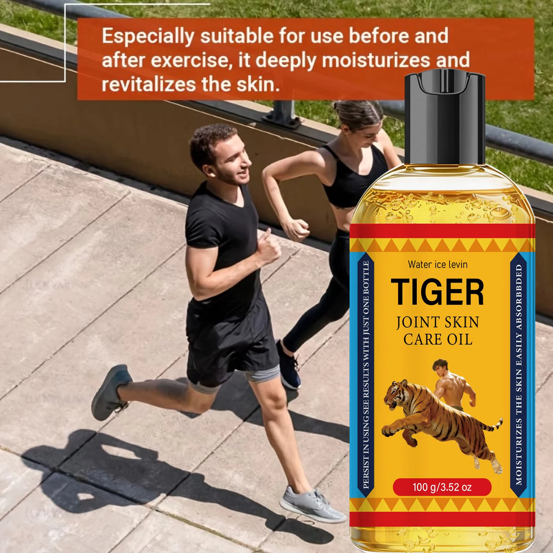 Tiger Joint Care Body Oil with Collagen, Easily Absorbed Moisturizing Firming Skin Oil