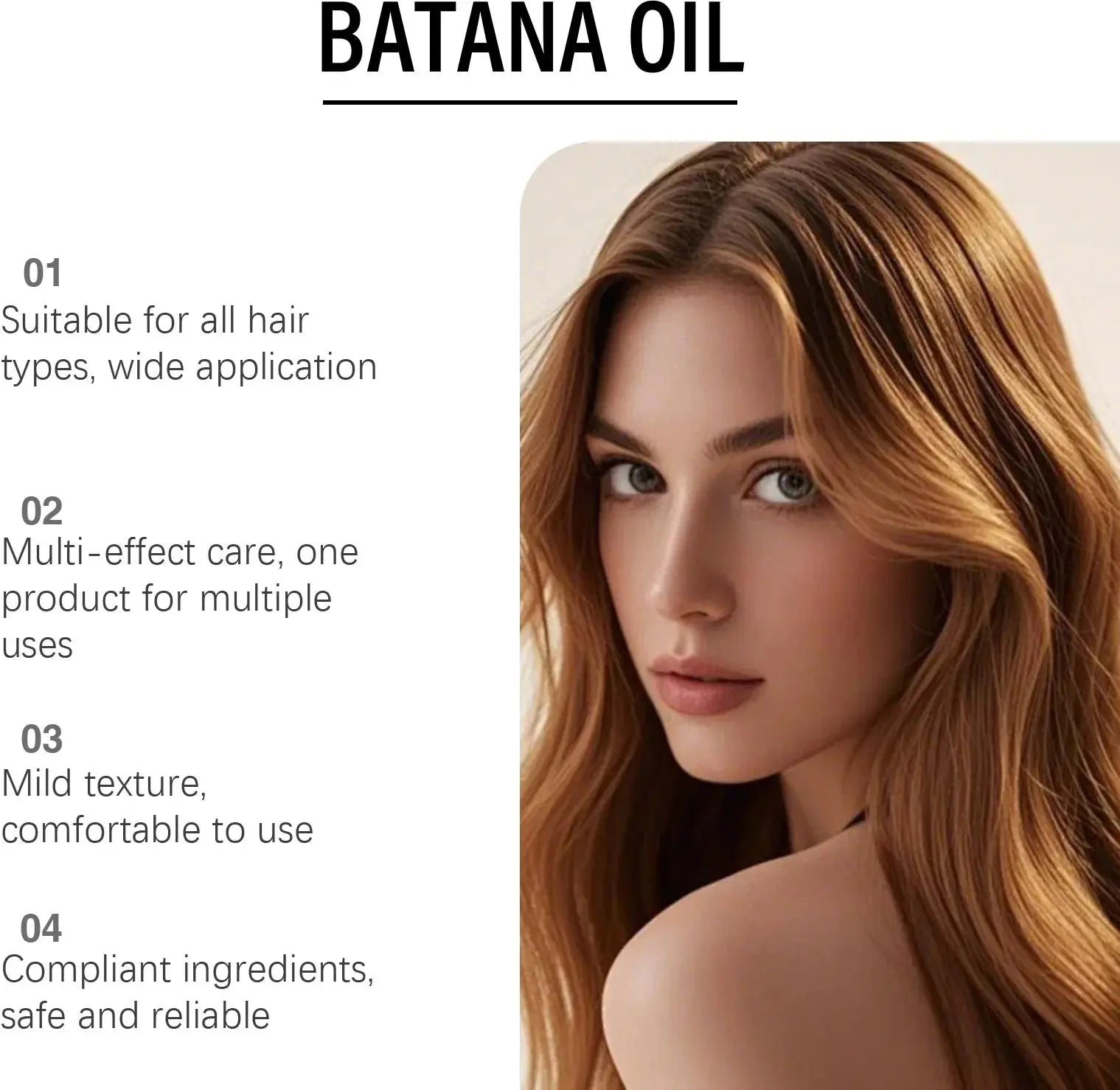 Batana Hair Care Oil - Gentle and Smooth, Nourishes Hair, Volumizing Hair Care Oil Halalzen
