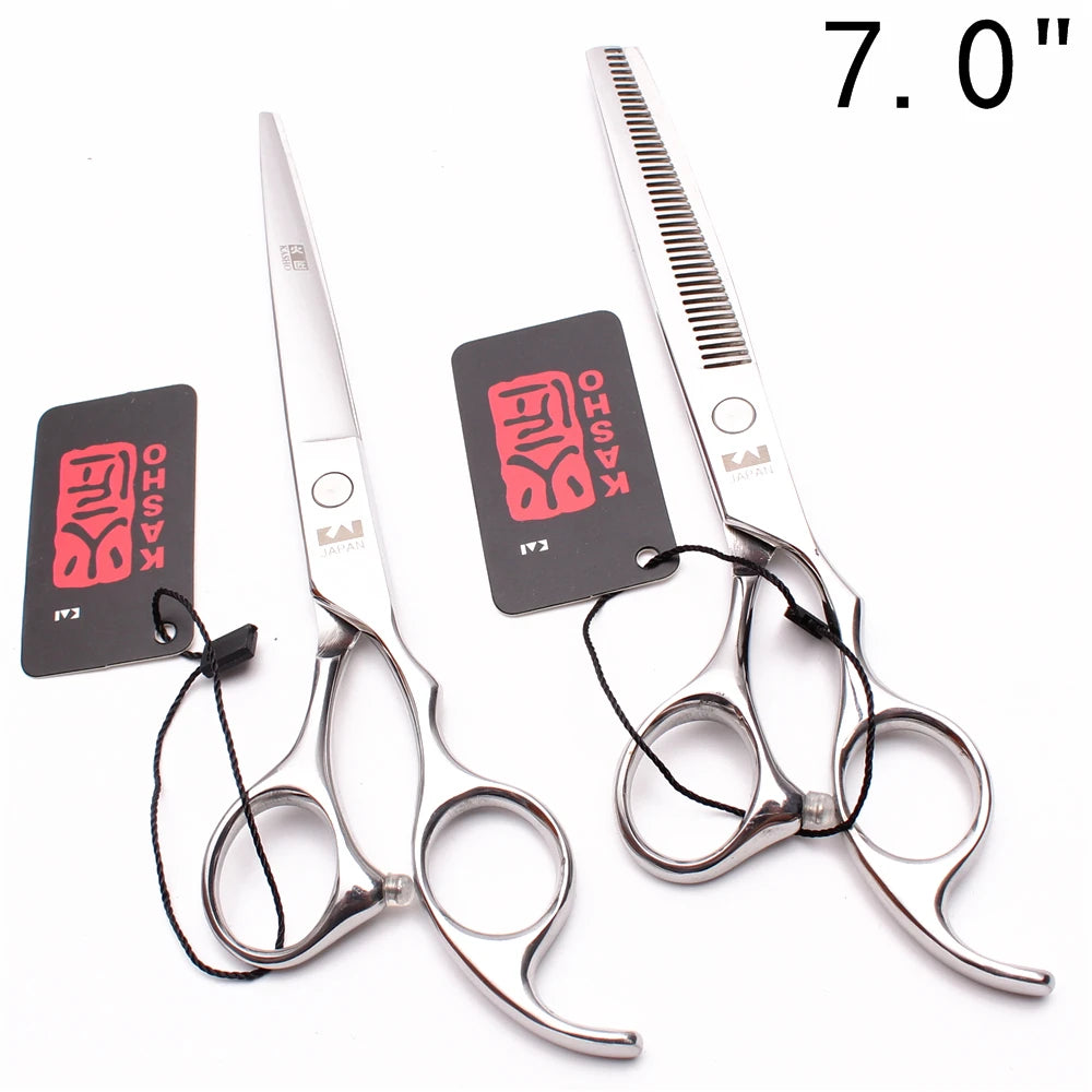 Professional Hair Scissors 5'' 6'' 7'' 8'' Japan Stainless Hairdressing Scissors Barber Thinning Shears Hair Cutting Scissors Halalzen