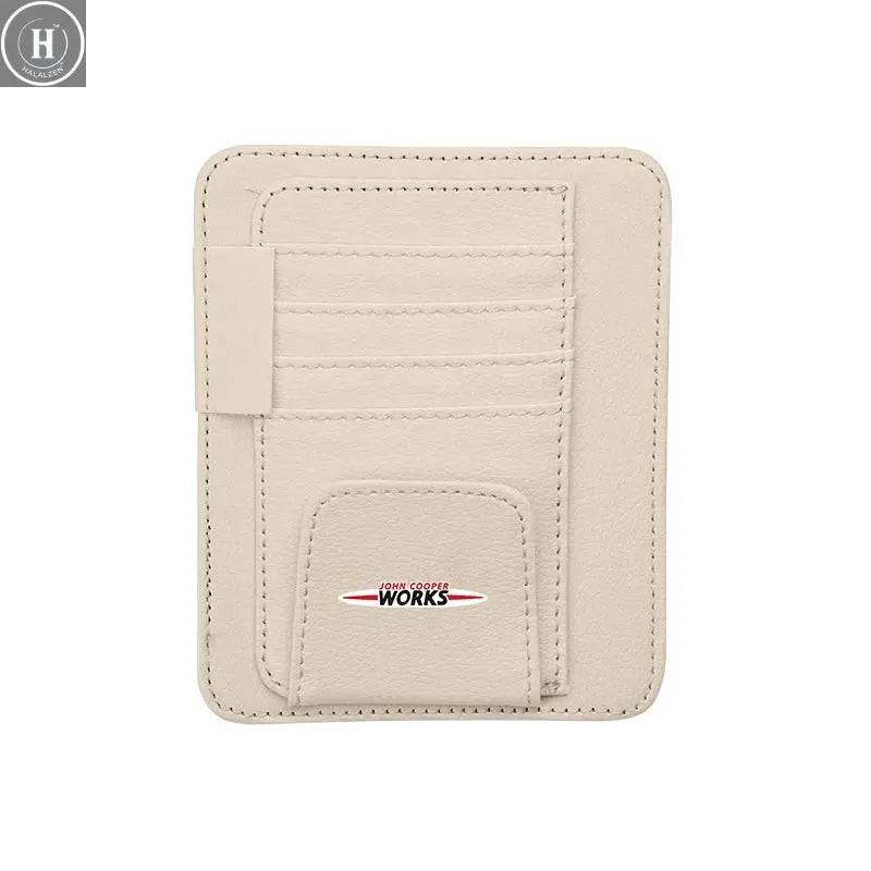 Car Sun Visor Glasses Storage Bag Card Ticket Holder Multi-pocket For Mini Cooper JCW Works R56 R50 F54 F55 F56 F57 F60 R52 R53 HALALZEN