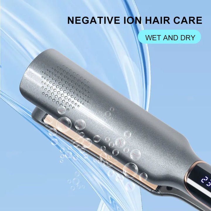Ladies Ceramic Negative Ion Hair Straightener And Curler Multi-temperature Control Home Use Hair Styling Tool Dual-Purpose Iron