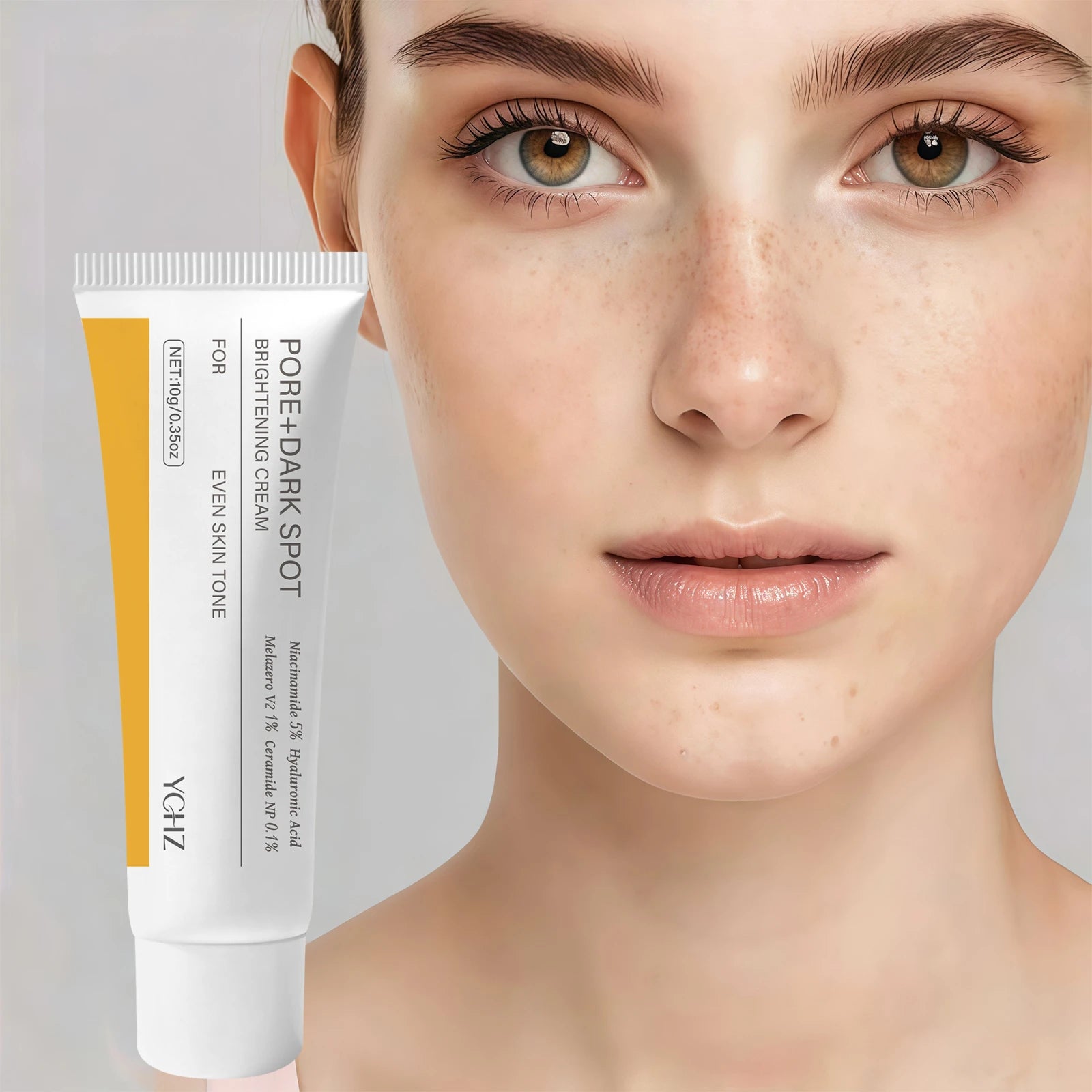 Facial Brightening and Firming Cream, Pore and Dark Spot Brightening Cream |   Contains Niacinamide, Pore Minimizing Agent, Non-Irritating Moisturizer for Sensitive Skin, Contains Plant-Derived Squalene.