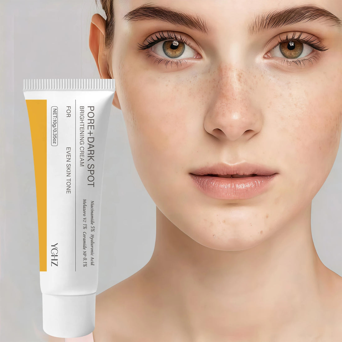 Facial Brightening and Firming Cream, Pore and Dark Spot Brightening Cream |   Contains Niacinamide, Pore Minimizing Agent, Non-Irritating Moisturizer for Sensitive Skin, Contains Plant-Derived Squalene.