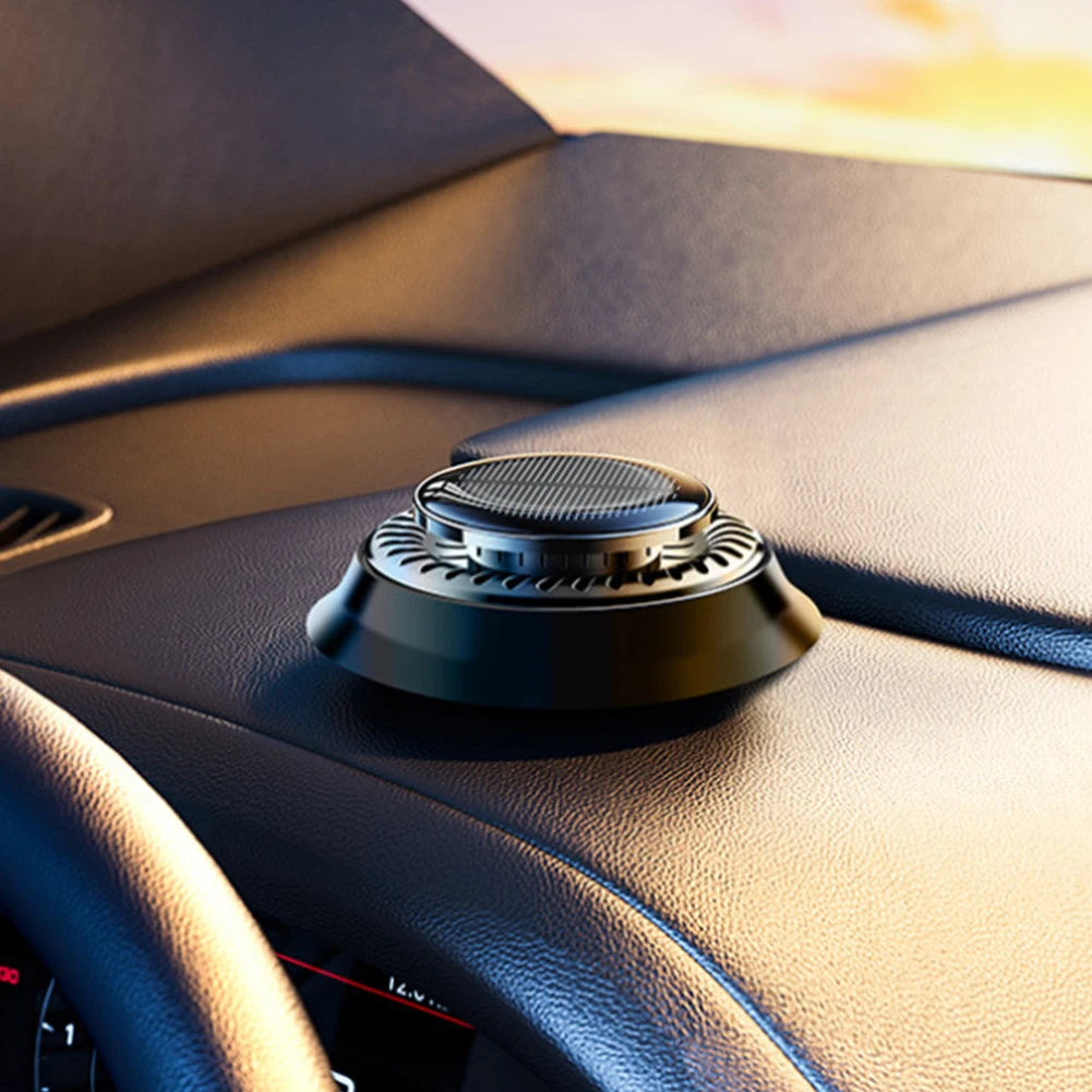 Solar Car Air Freshener Long Lasting Rotating Car Aromatherapy Car Essential Oils Diffusers Deodorizing Car Interior Parts