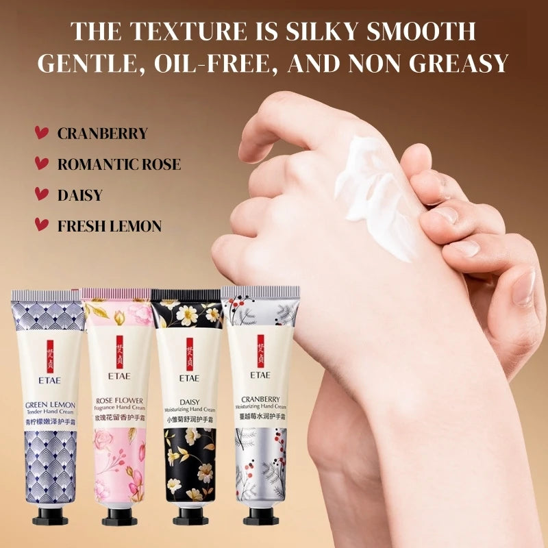 Flower and Fruit Essence Fragrance Moisturizing Set, Hydrating Body Lotion, Moisturizing Hand Cream Set, Gift Box, Instantly Absorbs the Refreshing Floral Fragrance from the Fingertips, Leaving Your Hands Glowing and Tender