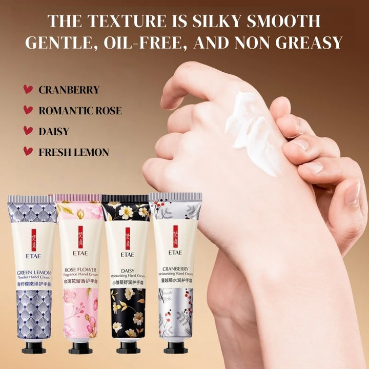 Flower and Fruit Essence Fragrance Moisturizing Set, Hydrating Body Lotion, Moisturizing Hand Cream Set, Gift Box, Instantly Absorbs the Refreshing Floral Fragrance from the Fingertips, Leaving Your Hands Glowing and Tender