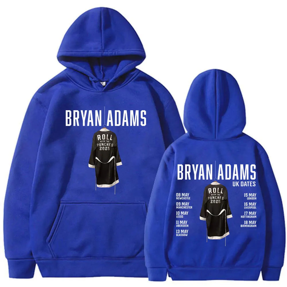 BRYAN ADAMS ROLL WITH THE PUNCHES TOUR 2025 Hoodies Men's Women Clothing Fashion Hip Hop Sweatshirts Oversized Pullovers Hoodie