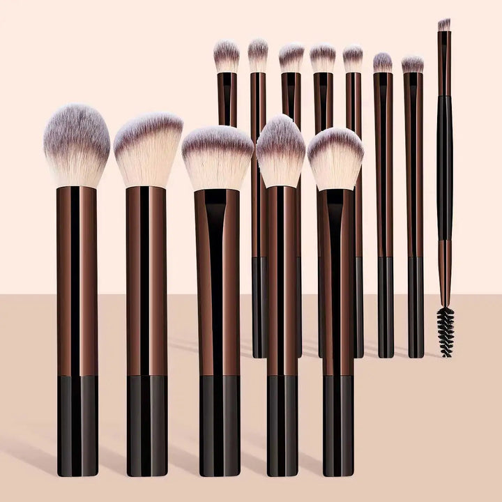 13PCS Makeup Brush Set Foundation Concealer Powder Eyeshadow Blush Brush Kabuki Blending Cosmetic Beauty Tool for Face Halalzen