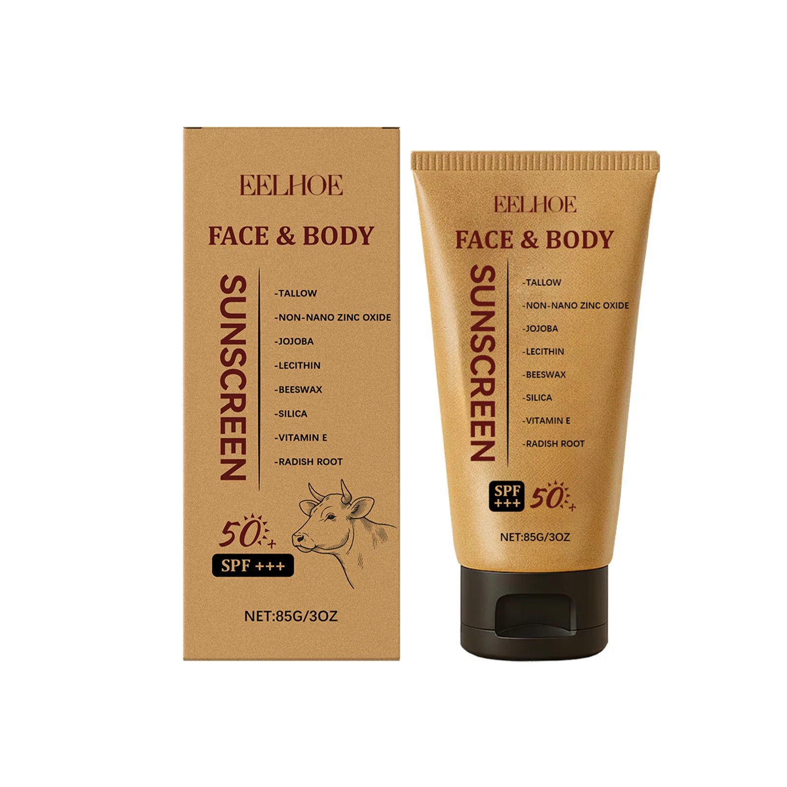Eelhoe Tallow Body Repairing Sunscreen Oil Control Lasting Waterproof Full Coverage Keep Refresh For Oily Skin Sunscreen Lotions