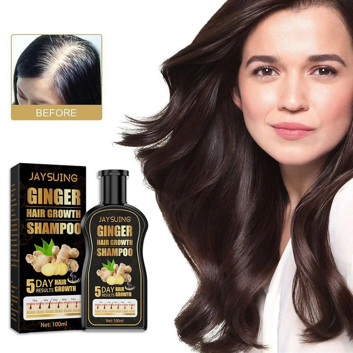Ginger Regrowth Shampoo Anti Hair Loss Oil Control Dandruff Removal Moisturiz Nourish Scalp Repair Damaged Hair Growth Shampoo