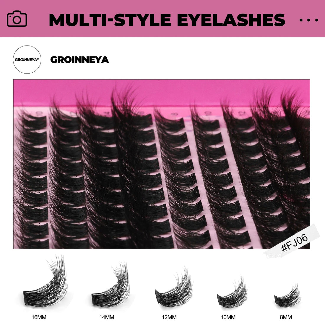 GROINNEYA DIY Lashes Extension Kit Individual Lashes Clusters Faux Mink Eyelash Extension Mix set with Lash Natural Look Makeup Halalzen