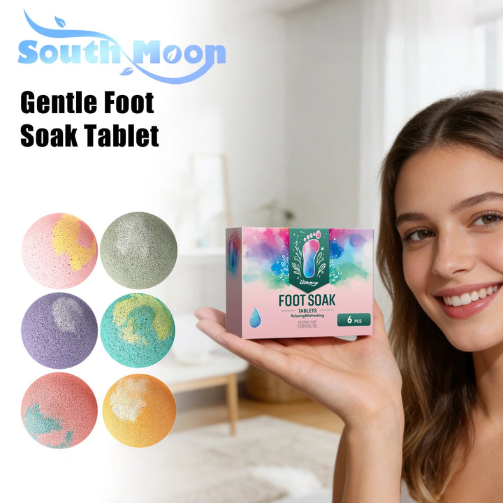 South Moon Foot Soak Tablet Relieve Fatigue Warmth Foot Soaking Promote Circulation Soften Cuticle Herbal Extract Feet Bath Ball Halalzen