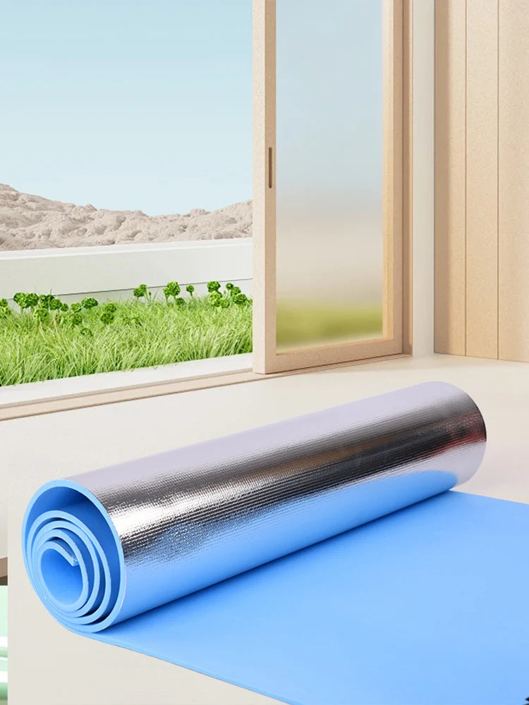 Waterproof Yoga Mat Moisture-proof Yoga Mat Thickened Aluminum Membrane Exercise Mat Multifunction for Camping Picnic