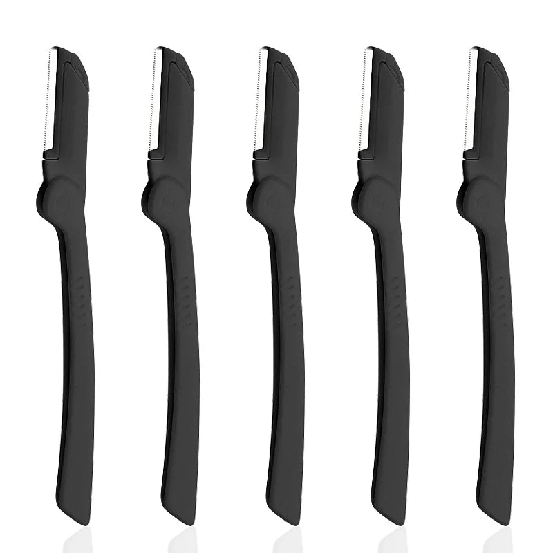 1/3/5pcs Portable Folding Eyebrow Trimmer Stainless Steel Blade Facial Hair Remover for Eyebrow Armpit Compact Makeup Tools Halalzen