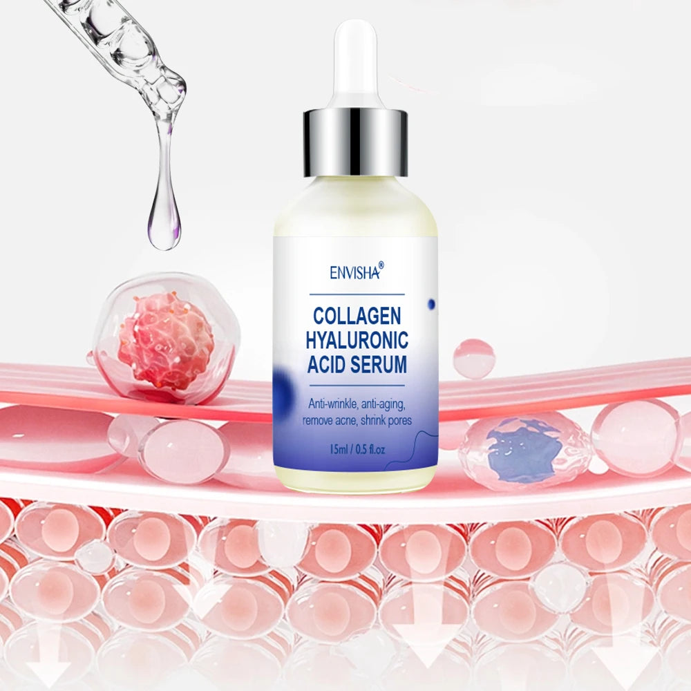 ENVISHA Face Skin Care Collagen Hyaluronic Acid Serum Retinol Vitamin Anti-Aging Wrinkle Moisturizing Whitening Shrink Pores Halalzen