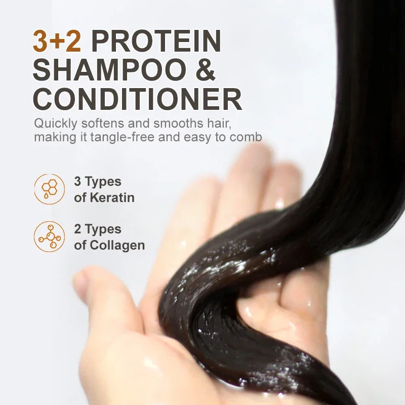 PURC Morocco Argan Oil Shampoo Conditioner Set Smoothing Nourishing Repair Damaged Frizz Hair Scalp Treatment Hair Care Halalzen