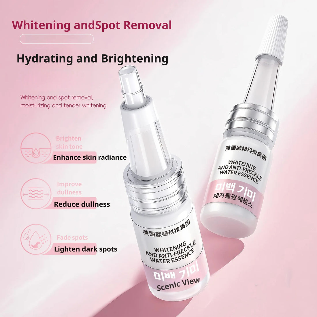 Alpha Arbutin Whitening and Anti-Freckle Serum Face Spots Remove Brighten Tender Skin Essence Korean Cosmetics 5ml x 6pcs