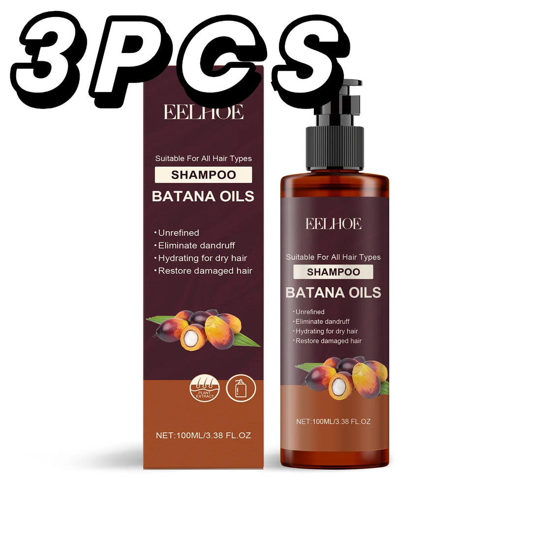 Organic Batana Hair Shampoo Gentle Nourishing Scalp Refreshing Oil Control Dandruff Removal Hair Care Scalp Cleansing Shampoo