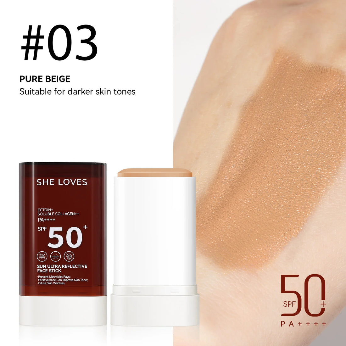 3-in-1 sunscreen concealer foundation cream, light in texture, covers flaws, and has a lasting makeup effect