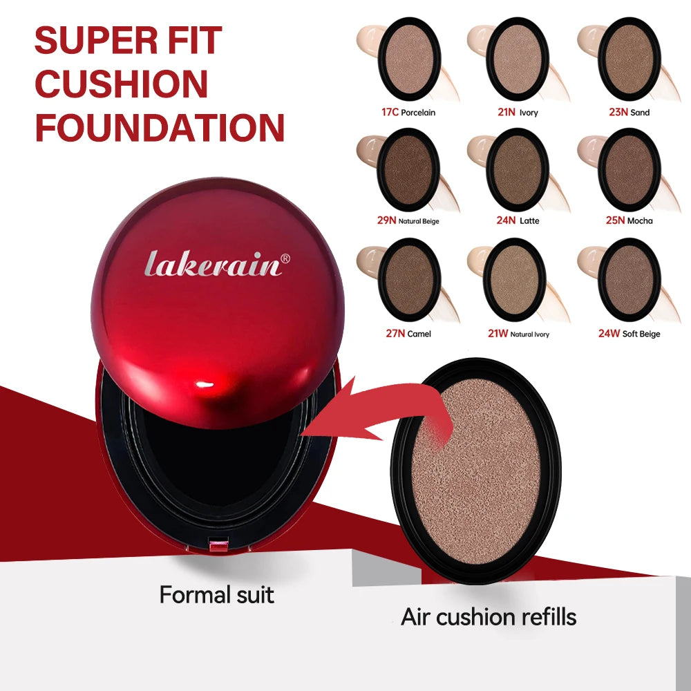 High Coverage Super Fit Cushion Foundation Refill Sunscreen Waterproof Long Lasting Makeup Bb Cream Foundation Refill Cosmetics