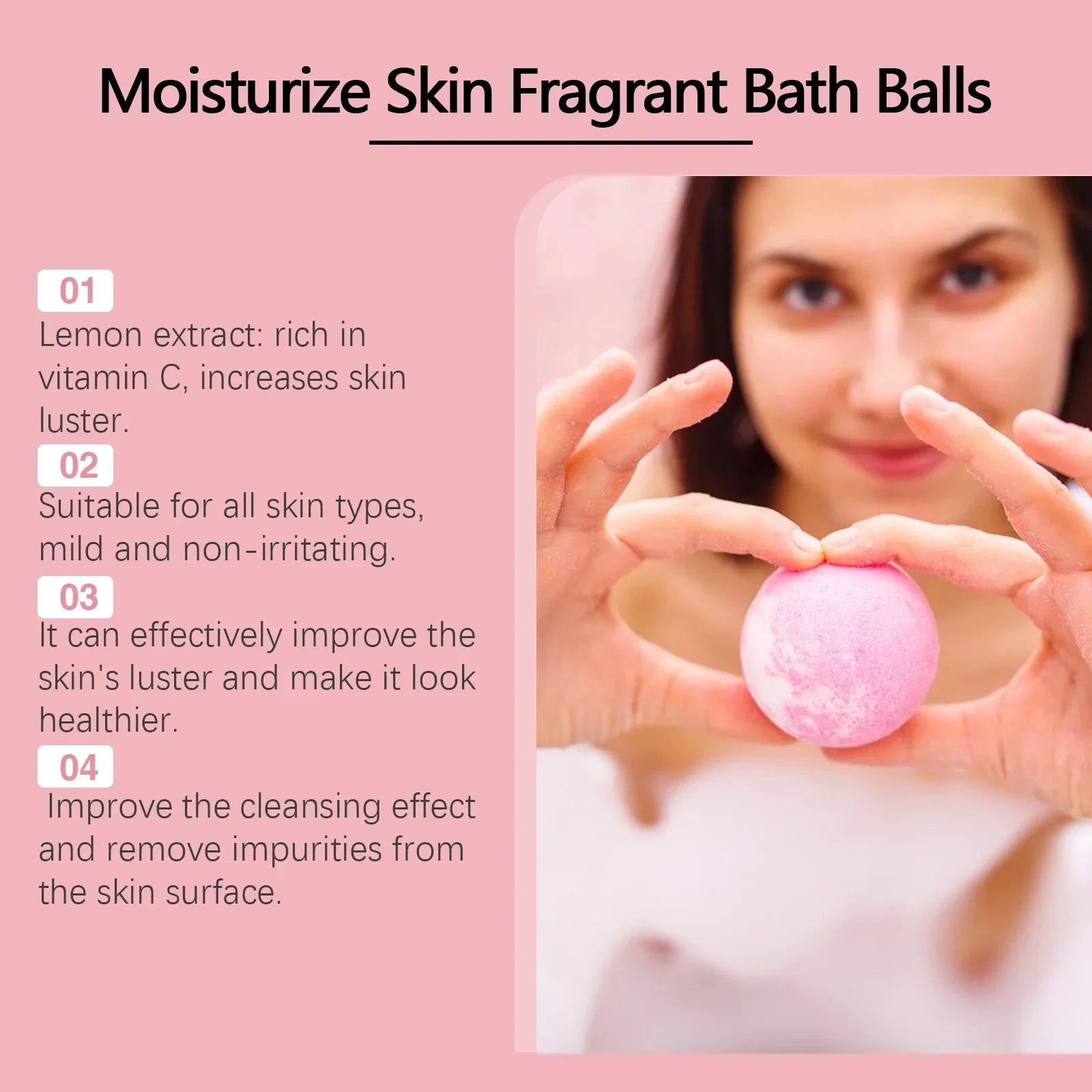 Bath Bombs For Children Adult Bathtub Bath Ball Persistent Fragrance Relieve Fatigue Stress Anxiety Relaxing Body Bath Bomb Set Halalzen