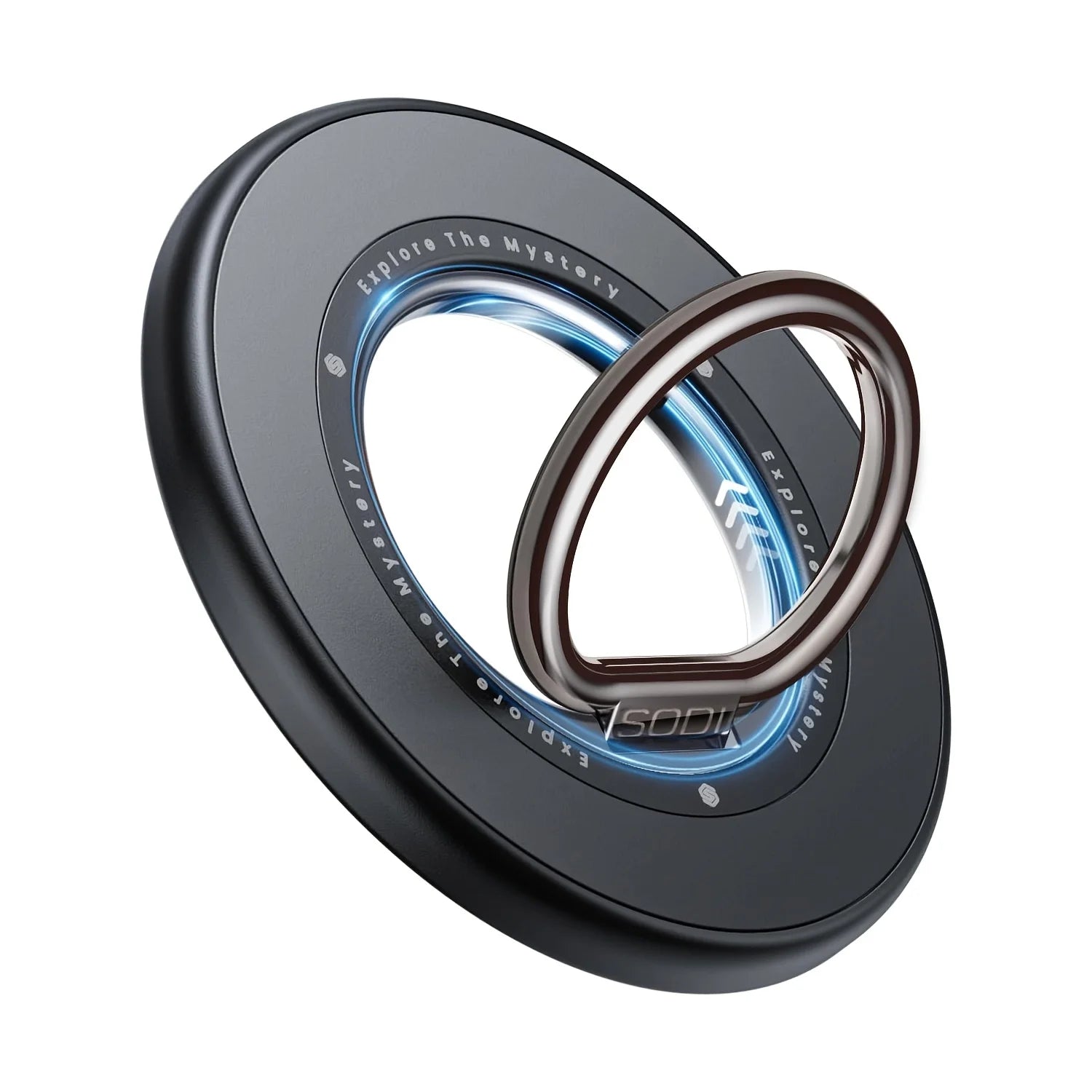 Magnetic Ring Phone Holder 360 degree Rotating 90 degree Flip Phone Anti-slip Using for Business Gyming Movies or Learning Cook