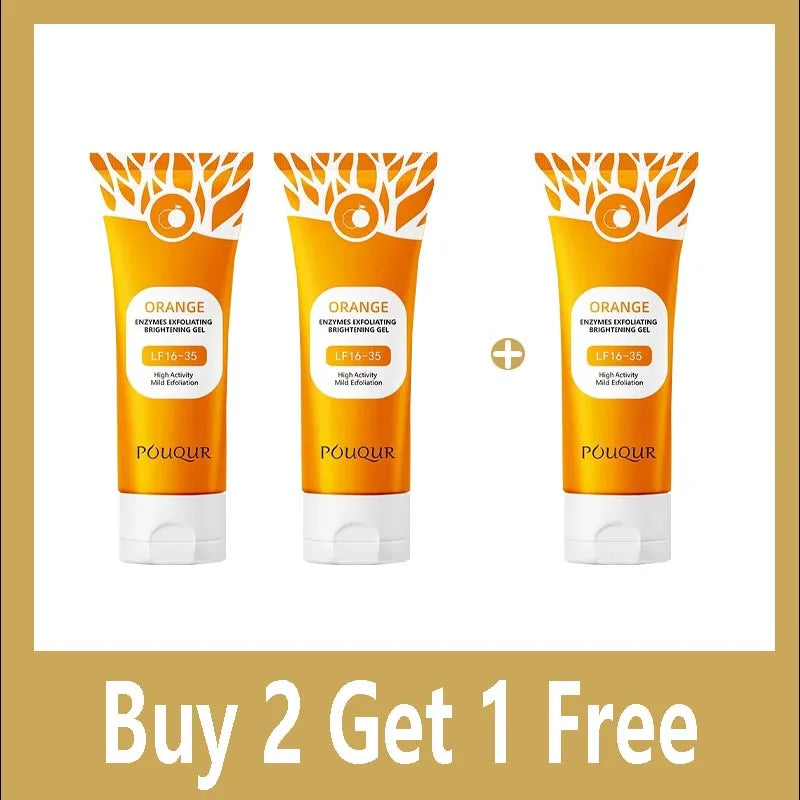 100g Orange Facial Exfoliate Gel For Deep Moisturizing Pore Cleansing Gentle Facial Scrub Body Cleansing Gel Dead Skin Remover Halalzen