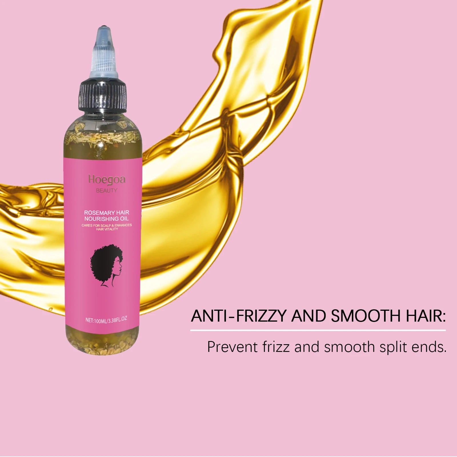 Rosemary Hair Growth Essential Oil Dense Strengthening Hair Prevent Loss Improve Hair Dryness Split Moisturizing Shiny Hair Care