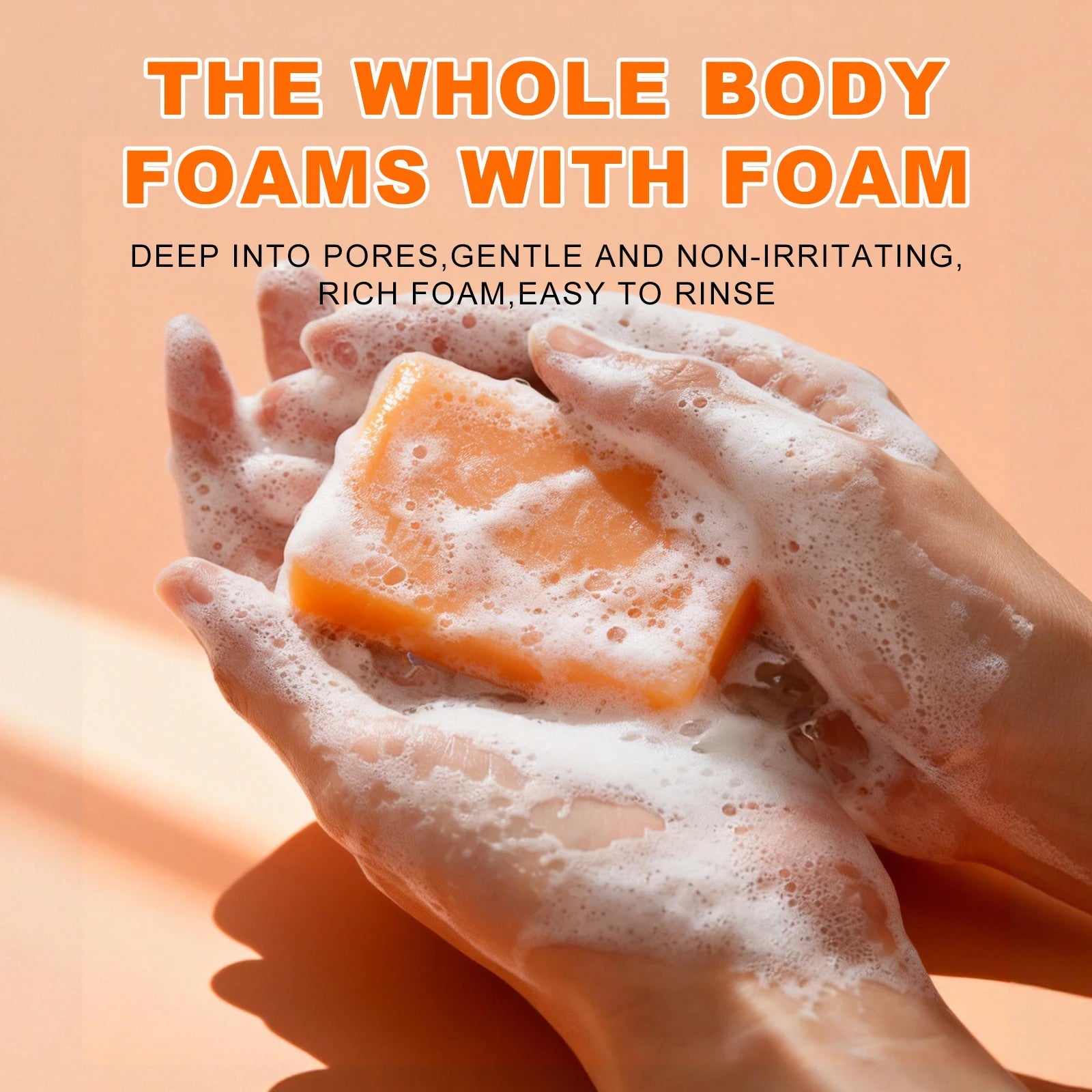 Handmade Persimmon Extract Soap Nourishing Hydrating Repair Damaged Skin Brighten Complexion Face Body Soap Bar Halalzen