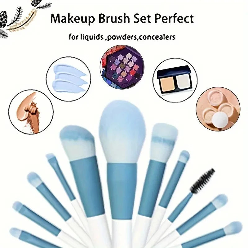 12pcs Professional Makeup Brush Set Premium Synthetic Foundation Concealer Powder Eyeshadow Blush Brushes Hygienic Beauty Tools Halalzen