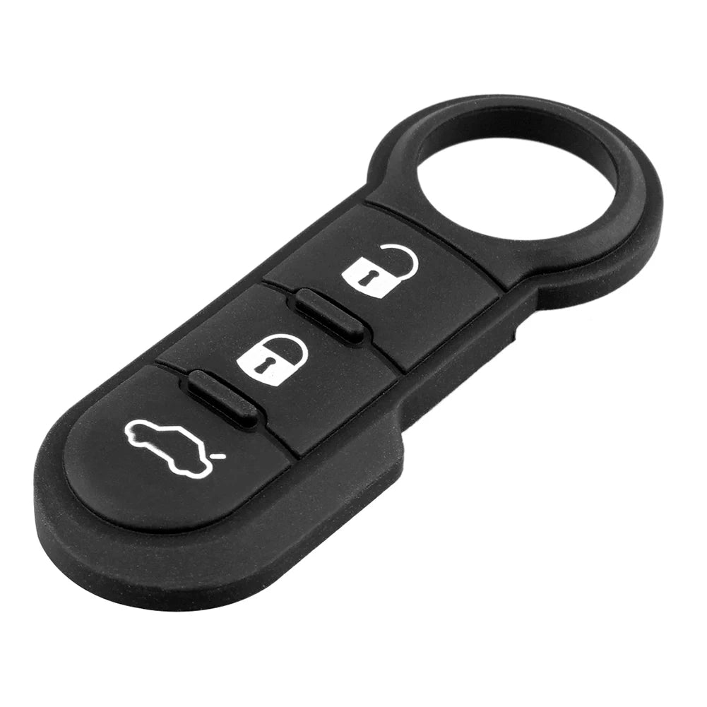 3 Button Remote Car Key Pad Silicone Flip Remote Car Key Button Pad Remote Car Key Case Cover for Fiat 500 Panda Abarth Punto